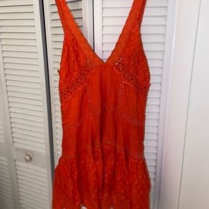 Orange free people dress